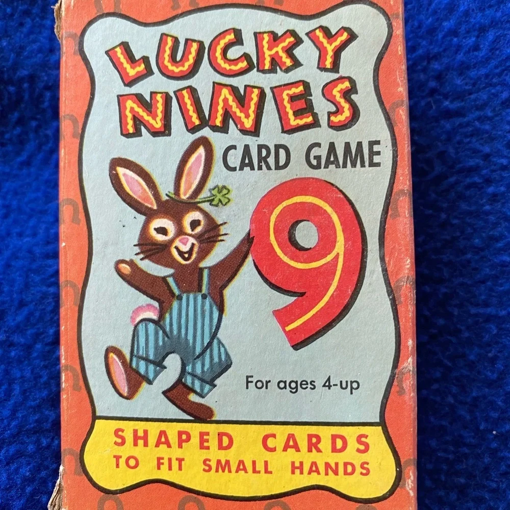 Vintage 1960’s Built Rite LUCKY NINES shaped cards  W Box